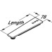 Supporting Foot for Flexi Height Adjustable Worktop System Ropox Length 490 mm