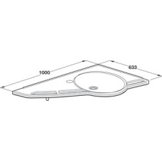 Support Washbasin Fixed Version Ropox Right hand version