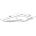 Support Washbasin Fixed Version Ropox Left hand version