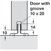 Fitting Set for Sliding Interior Doors Hawa-Junior 80/B (Modified) Top hung system for low headroom door For 1 door standard version