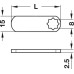 Locking cam straight for Symo cam lock 48 x 15 mm
