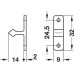 Twin Roller Catch for Screw Fixing Spring Loaded Nylon Brown