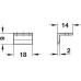 Angled Striking Plate for Furniture Bolt with Slot Polished