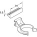 Plinth Clip for Häfele AXILO™ 78 Plinth System with panel holder plastic Press fitting