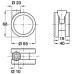 Swivel Twin Wheel Castor without Brake Ø 65 mm Ø 10 mm Pin Hole Wheel Ø 65 mm load capacity 50 kg