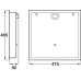 Watertight Protective Casing 465 x 475 mm Programma Cap Range PBA For installation of drop down shower seat Stainless steel finish