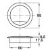 Cable Outlet Ø 80 mm Two Part Plastic Depth 17.5 mm Silver finish