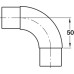 Curved Corner Connector 90° Bar Railing System For Ø 38 mm tubes Polished chrome finish
