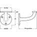 Handrail Bracket Suitable for Flat Based Handrails Face Fixing Satin anodised aluminium Projection 95 mm