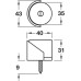 Door Stop Shielded Floor Mounted for Timber or Concrete Floors Aluminium Satin anodised