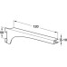 Bracket for 8-10 mm Glass Shelves Length 120 mm Shoptec Shopfitting System With two hooks Silver coloured RAL 9006 finish