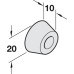 Additional Rubber Buffer for Sliding Interior Doors Hawa-Junior 40/GP Top hung system Black finish