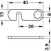 Hook cam for Symo cam lock 40 x 15 mm