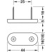 Pin Type Glide with Two Nails White Plastic Width 18 mm white