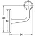 Streamline Barrier Bracket Bar Railing System For Ø 38 mm tubes Ø 38 mm polished chrome finish