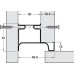 End Profile for Vertical Fixing between Cabinet and Door Gola System D Matt black powder coated length 2.67 m