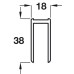 Headrail Cubicle Fittings for 12-13 mm Board Partitions Aluminium Satin anodised finish