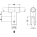 Hanger 316 L Cubicle Fittings for 13 mm Board Partitions PBA Stainless steel Satin finish