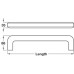 Grab Rail Horizontal Programma Cap Range PBA Length 330-1000 mm fixing c/c 300-970 mm Length 330 mm fixing c/c 300 mm white finish