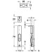 Furniture Bolt Flush Length 76 mm Brass For flush mounting in door edge Satin nickel plated