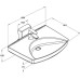 Washbasin Height Adjustable Depth 501 mm Ropox White finish