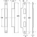 Night Latch Case Mortice Cylinder Case Size 92 mm Startec Backset 60 mm case size 92 mm satin stainless steel