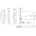 Horizontal 5 Lever Sash Lock Mortice 57 mm Backset Stainless Steel or Brass Latch operated by knobs Backset 57 mm case size 151 mm satin brass