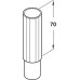 Shaft Extension for Use With Foot and Shaft Sections Plastic 70 mm height - Black - (New number for 637.65-0018)