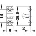 Twin Ball Catch for Screw Fixing Height: 43 mm bright brass