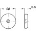 Door Holder Pull 20 kg for Floor Mounting Magnetic Brown