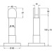 Adjustable Foot Support 316 L Cubicle Fittings for Glass Partitions PBA Stainless steel  Satin finish