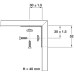 Angle Bracket 316 L Cubicle Fittings for 13 mm Board Partitions PBA Stainless steel Satin finish