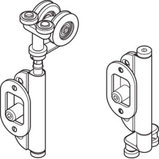 End Hanger Set Secure for Folding Patio Doors Slido Fold 100-U Top hung end folding system Left hand gold finish