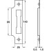 Sashlock Case Horizontal Mortice Cylinder Case Size 151 mm Backset 57 mm case size 151 mm satin brass