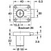 Rim Lock with Ø 18 mm Cylinder Left Hand Version Backet 26 mm Random key changes matt nickel plated