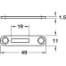 Striking Plate for Hooked Lever Locks Black steel