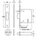 Deadlock Mortice 3 Lever Deadbolt Operated by Key Backset 45 mm case size 65 mm nickel plated