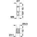 Locking Bolt with Socket Fitting for Espagnolette Locks Eccentric polished nickel plated