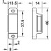 Magnetic Catch Pull 4.0 kg for Screw Fixing Square Nickel plated catch