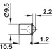 Ball Catch for Press Fitting Depth: 10.5 mm catch Ø: 9.5 mm screw size Ø 2.5 mm