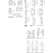 Complete Set with Tracks for 3 Folding Patio Doors Slido Fold 100-U Top hung end folding system Gold finish