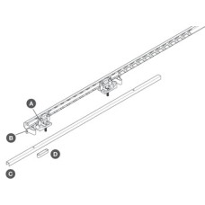Complete Set for Sliding Interior Doors for 1 Door Marathon Senior Top hung system For door width 750-900 mm