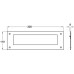 Interior Flap 330 x 110 mm Stainless Steel Face fixing Satin