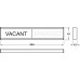 Vacant/Engaged Sign 204 x 41 mm Aluminium Concealed fixing Satin anodised