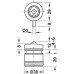 Glass door lock for hinged doors Symo for screw fixing For combination with Symo cylinder removable core nickel plated matt