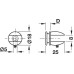 Shelf Support Clamp Design Screw Fixing for 5-7 mm Glass and Wood Thickness Polished chrome plated