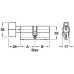 Profile Cylinder Key One Side Thumbturn Other Side with Anti-Drilling Protection Brass Size (AxB): 35 x 35 mm differ only nickel plated