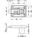 Dead bolt rim lock Symo with adjustable backset for combination with Symo cylinder core left hand