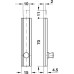 Furniture Bolt with Straight Slide Concealed Screw Fixing Matt nickel plated length: 70 mm lift: 11 mm