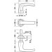 Door Handle Set for Sprung Rim Lock With 7 mm square spindle
